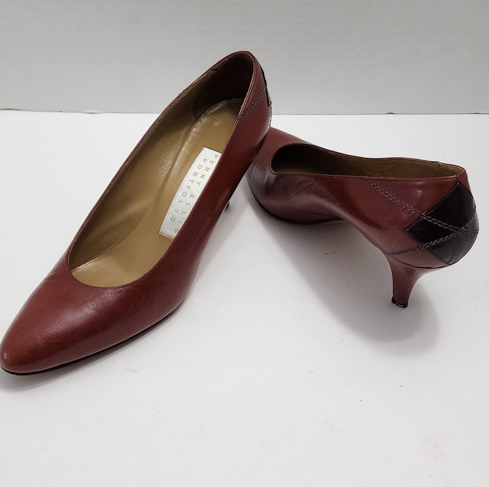 Vintage Perry Ellis Portfolio Brown heels